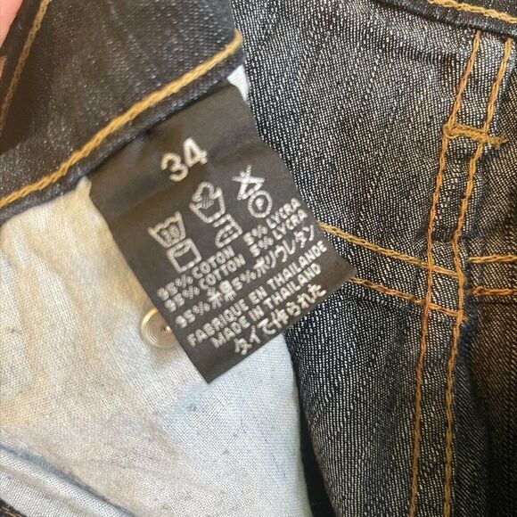 Sonic Violet denim jeans, deep indigo, embellished, SZ 34, med rise, EUC - Picture 4 of 15